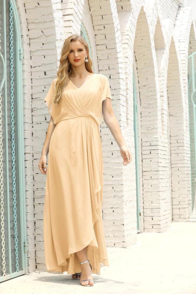 Numbersea  Mother of The Bride Dresses Plus Size V-Neck Floor Length Formal Prom Dress for Wedding Guest 28020 - Image 61
