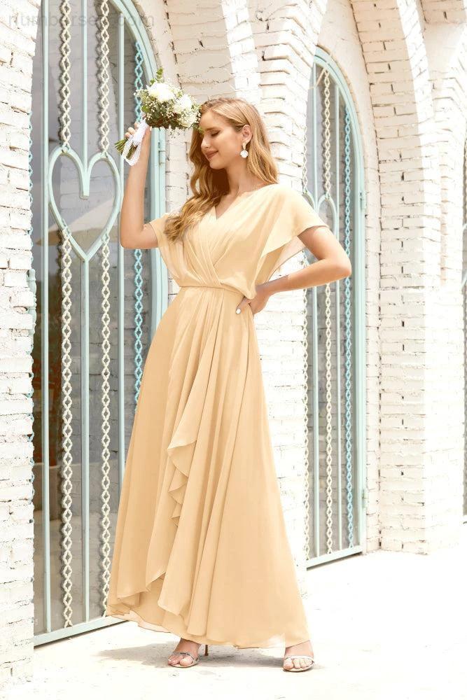 Numbersea  Mother of The Bride Dresses Plus Size V-Neck Floor Length Formal Prom Dress for Wedding Guest 28020 - Image 64