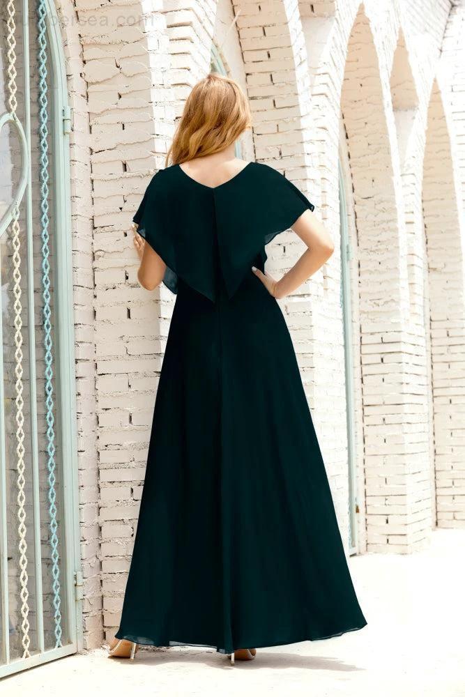 Numbersea  Mother of The Bride Dresses Plus Size V-Neck Floor Length Formal Prom Dress for Wedding Guest 28020 - Image 66