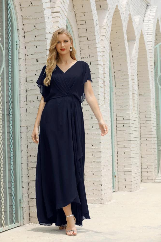 Numbersea  Mother of The Bride Dresses Plus Size V-Neck Floor Length Formal Prom Dress for Wedding Guest 28020 - Image 69