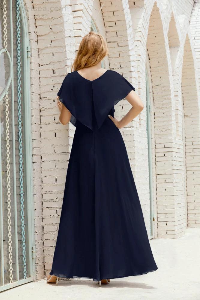 Numbersea  Mother of The Bride Dresses Plus Size V-Neck Floor Length Formal Prom Dress for Wedding Guest 28020 - Image 70