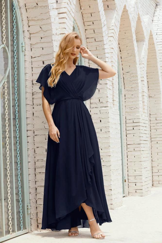 Numbersea  Mother of The Bride Dresses Plus Size V-Neck Floor Length Formal Prom Dress for Wedding Guest 28020 - Image 71