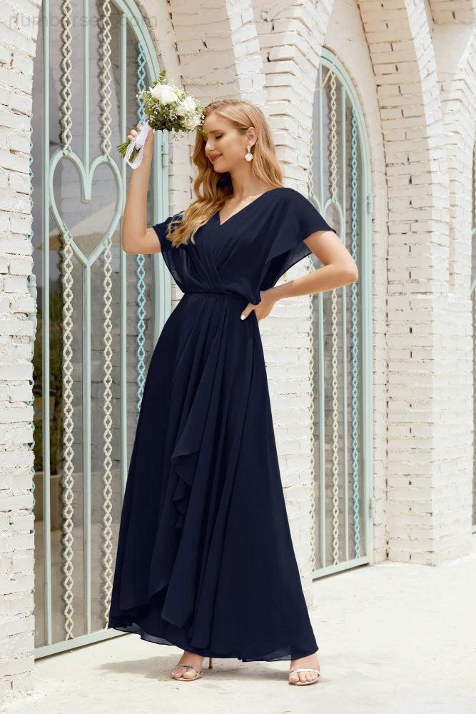 Numbersea  Mother of The Bride Dresses Plus Size V-Neck Floor Length Formal Prom Dress for Wedding Guest 28020 - Image 72