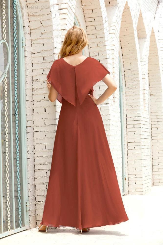 Numbersea  Mother of The Bride Dresses Plus Size V-Neck Floor Length Formal Prom Dress for Wedding Guest 28020 - Image 74