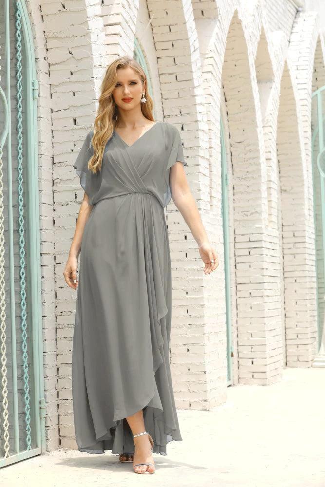 Numbersea  Mother of The Bride Dresses Plus Size V-Neck Floor Length Formal Prom Dress for Wedding Guest 28020 - Image 77