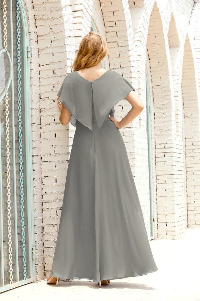 Numbersea  Mother of The Bride Dresses Plus Size V-Neck Floor Length Formal Prom Dress for Wedding Guest 28020 - Image 78