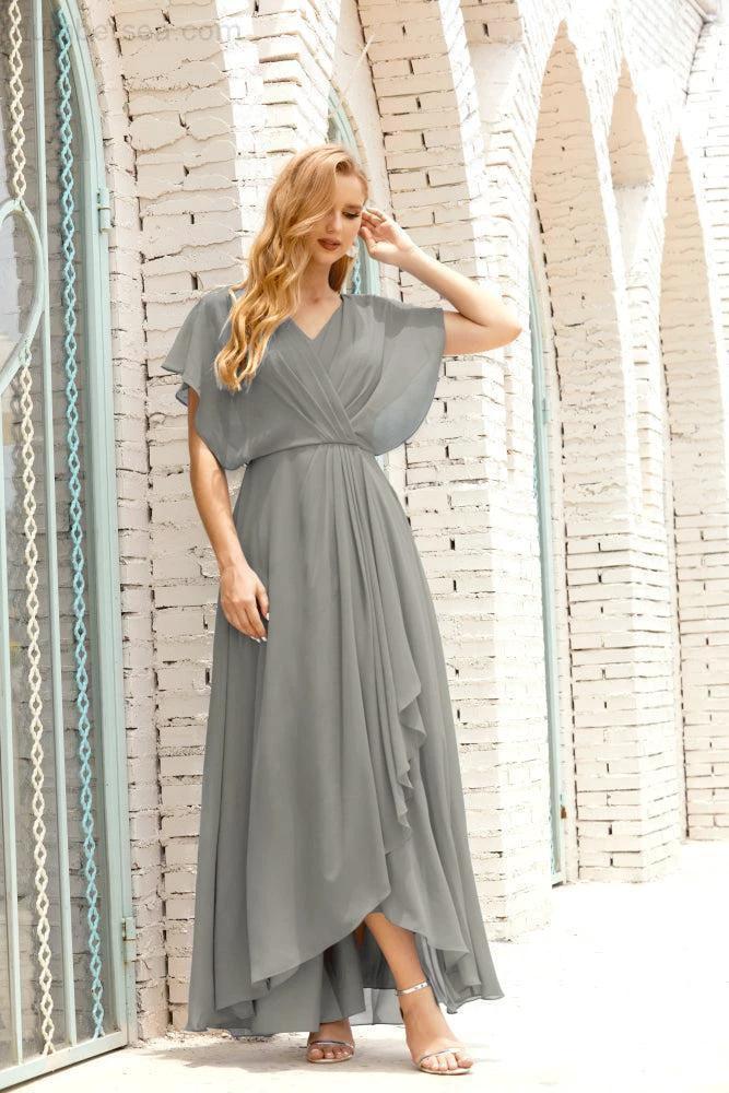 Numbersea  Mother of The Bride Dresses Plus Size V-Neck Floor Length Formal Prom Dress for Wedding Guest 28020 - Image 79
