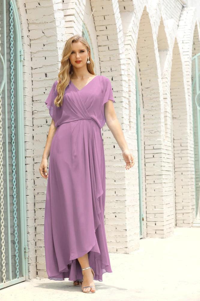 Numbersea  Mother of The Bride Dresses Plus Size V-Neck Floor Length Formal Prom Dress for Wedding Guest 28020 - Image 81