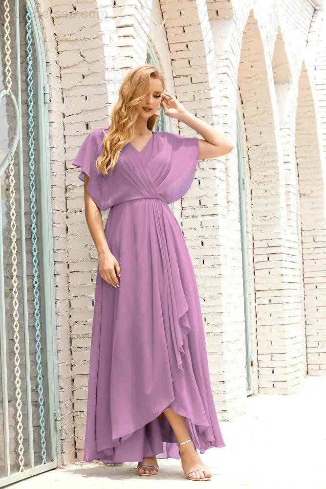 Numbersea  Mother of The Bride Dresses Plus Size V-Neck Floor Length Formal Prom Dress for Wedding Guest 28020 - Image 83