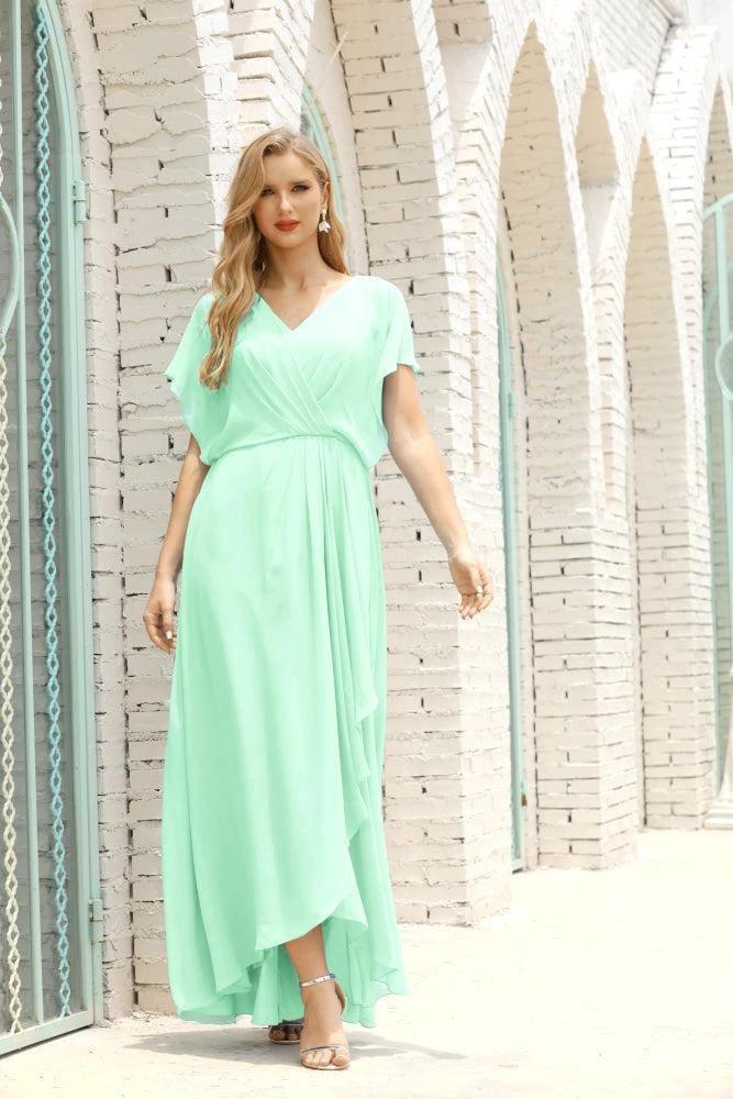 Numbersea  Mother of The Bride Dresses Plus Size V-Neck Floor Length Formal Prom Dress for Wedding Guest 28020 - Image 85