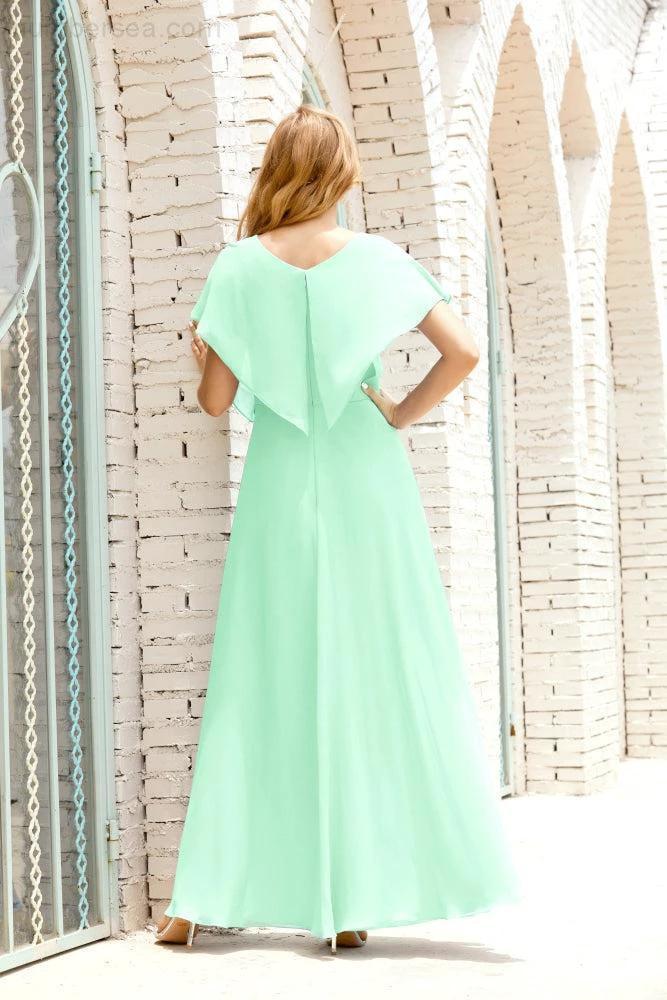 Numbersea  Mother of The Bride Dresses Plus Size V-Neck Floor Length Formal Prom Dress for Wedding Guest 28020 - Image 86