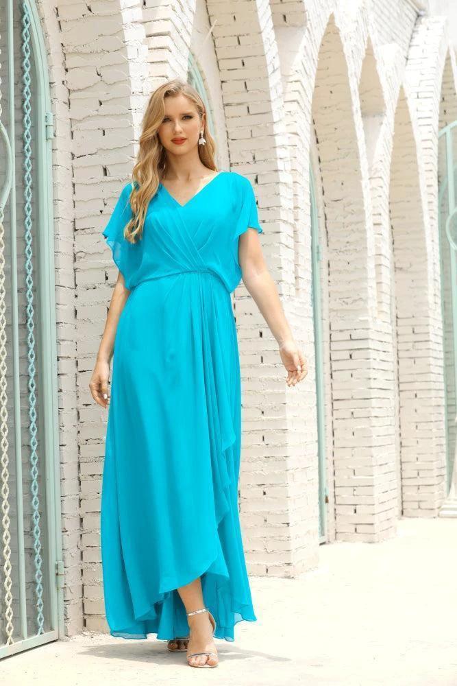 Numbersea  Mother of The Bride Dresses Plus Size V-Neck Floor Length Formal Prom Dress for Wedding Guest 28020 - Image 89