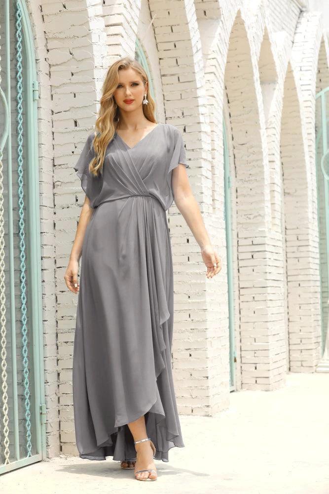 Numbersea  Mother of The Bride Dresses Plus Size V-Neck Floor Length Formal Prom Dress for Wedding Guest 28020 - Image 9