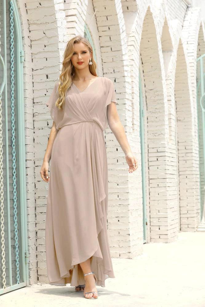 Numbersea  Mother of The Bride Dresses Plus Size V-Neck Floor Length Formal Prom Dress for Wedding Guest 28020 - Image 93