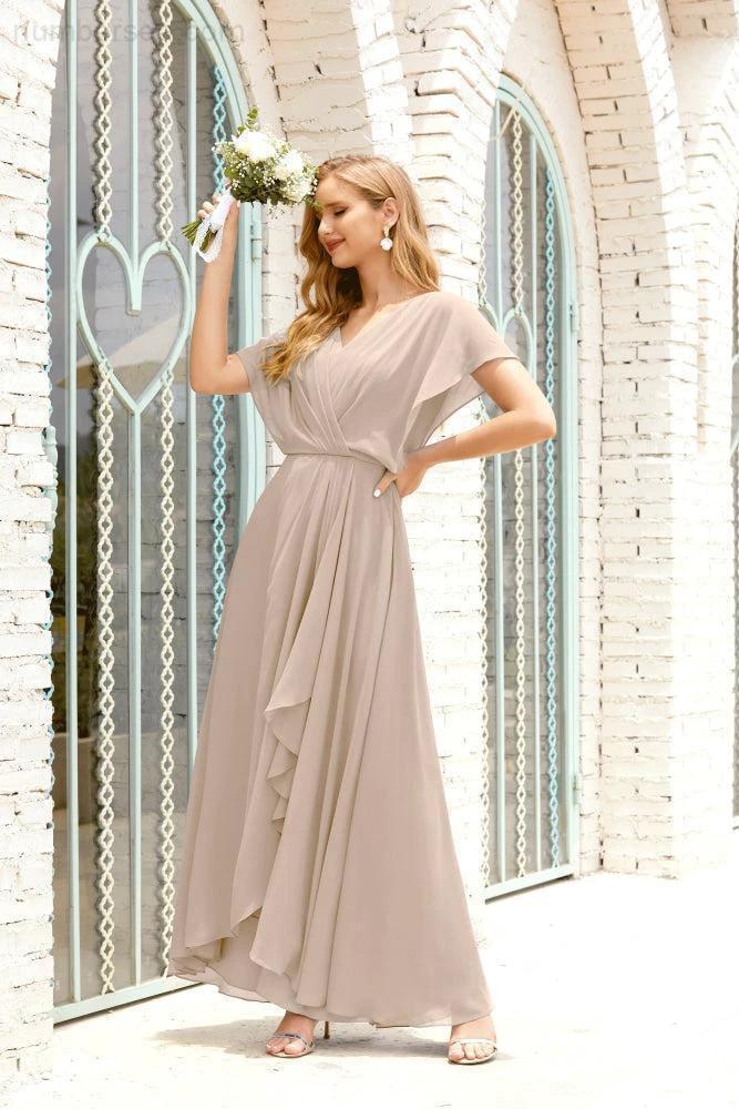 Numbersea  Mother of The Bride Dresses Plus Size V-Neck Floor Length Formal Prom Dress for Wedding Guest 28020 - Image 96
