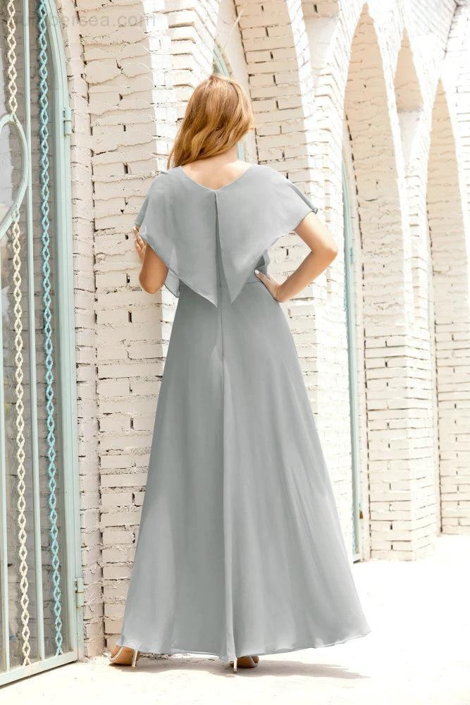 Numbersea  Mother of The Bride Dresses Plus Size V-Neck Floor Length Formal Prom Dress for Wedding Guest 28020 - Image 98