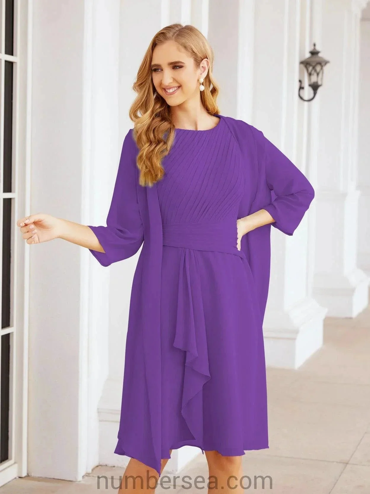 Sunnderly Mother of The Bride Dresses Prom Dress Casual Pleated Dress  SY28065 - Image 109