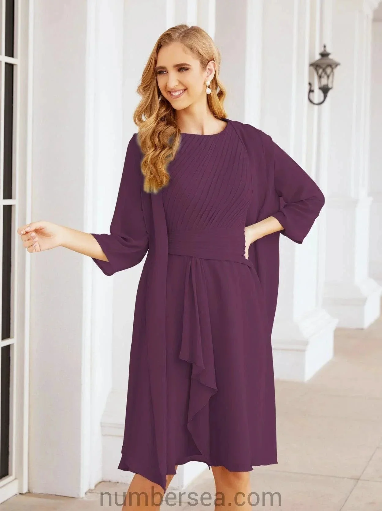 Sunnderly Mother of The Bride Dresses Prom Dress Casual Pleated Dress  SY28065 - Image 121