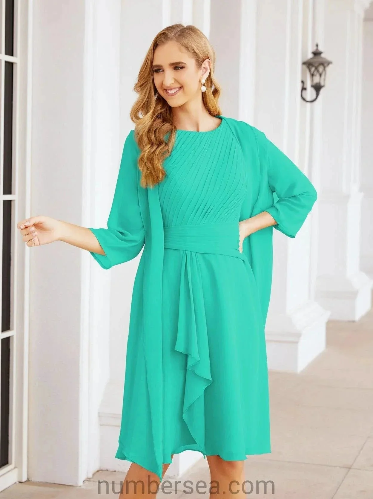 Sunnderly Mother of The Bride Dresses Prom Dress Casual Pleated Dress  SY28065 - Image 125