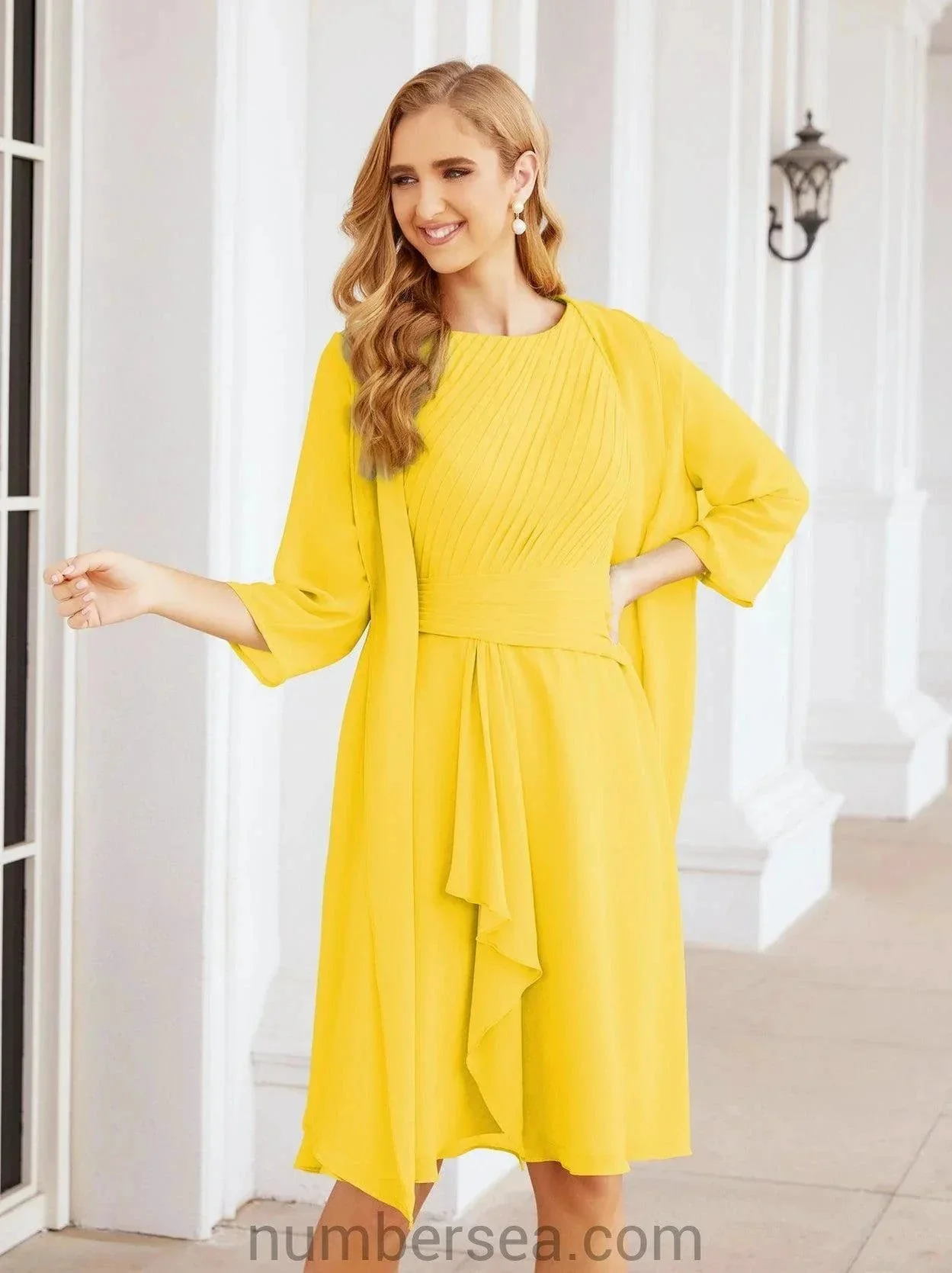Sunnderly Mother of The Bride Dresses Prom Dress Casual Pleated Dress  SY28065 - Image 129