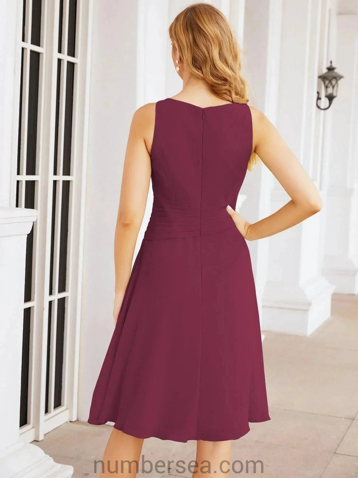 Sunnderly Mother of The Bride Dresses Prom Dress Casual Pleated Dress  SY28065 - Image 136