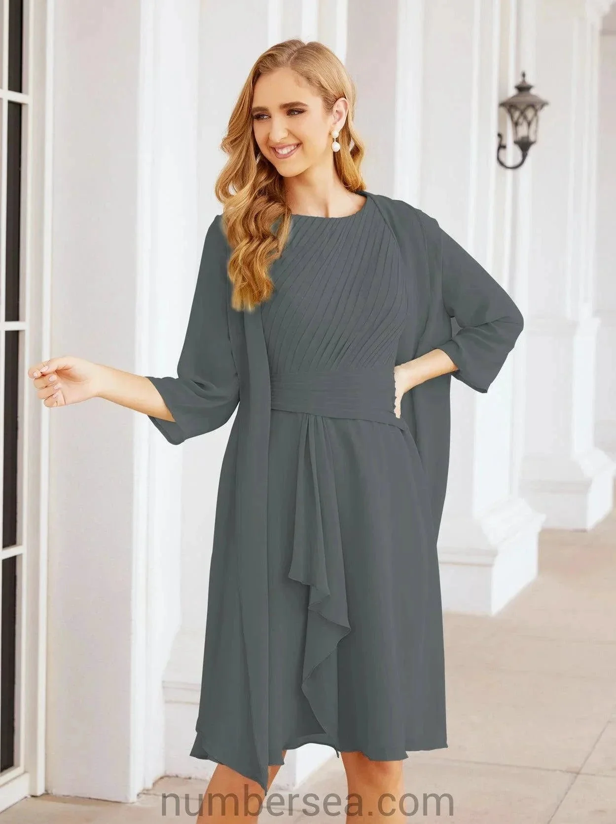 Sunnderly Mother of The Bride Dresses Prom Dress Casual Pleated Dress  SY28065 - Image 149