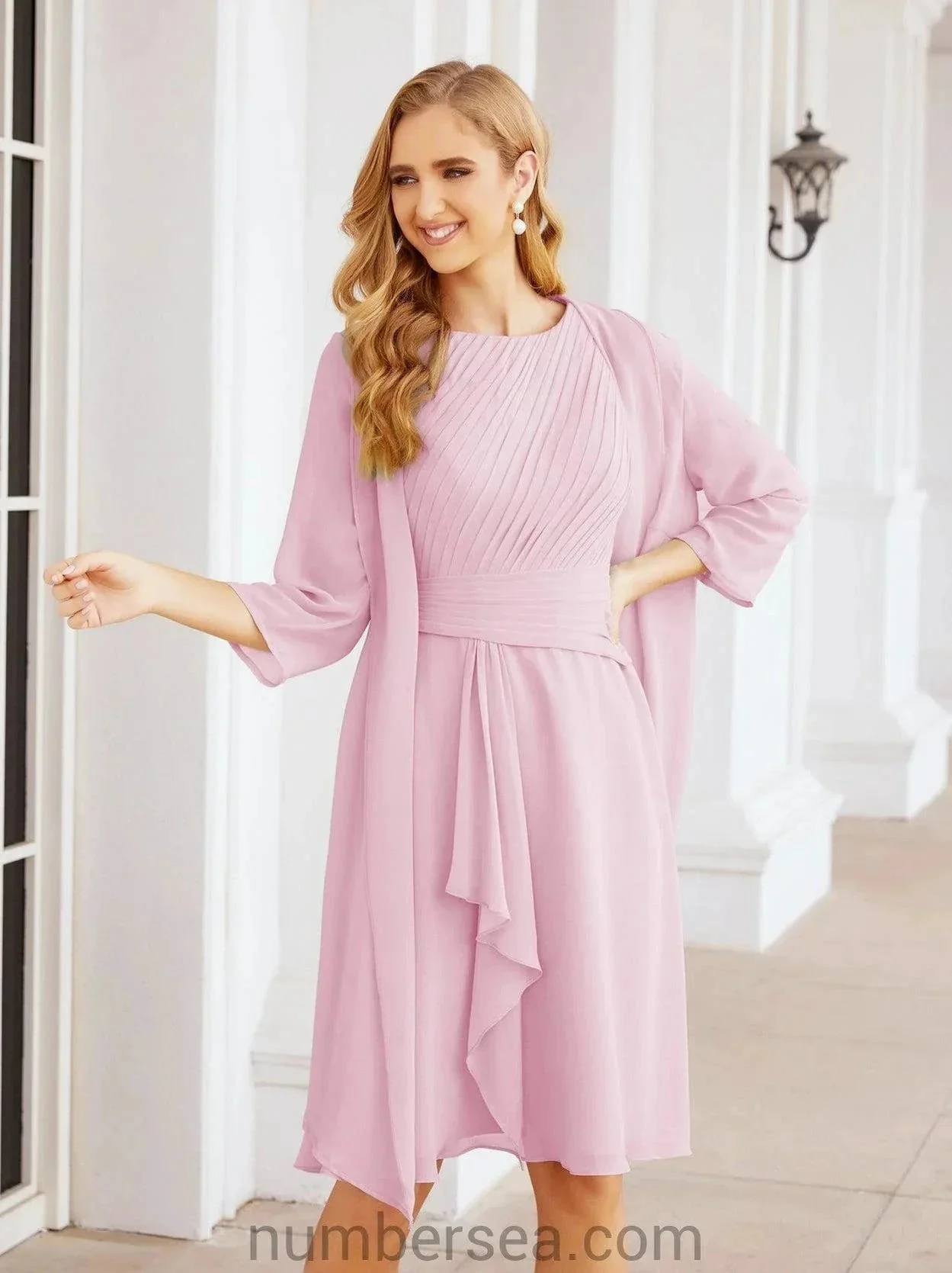 Sunnderly Mother of The Bride Dresses Prom Dress Casual Pleated Dress  SY28065 - Image 153