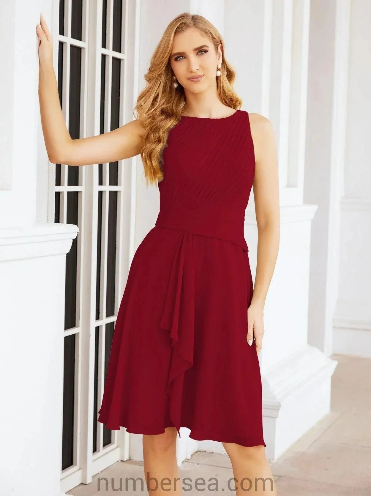 Sunnderly Mother of The Bride Dresses Prom Dress Casual Pleated Dress  SY28065 - Image 163