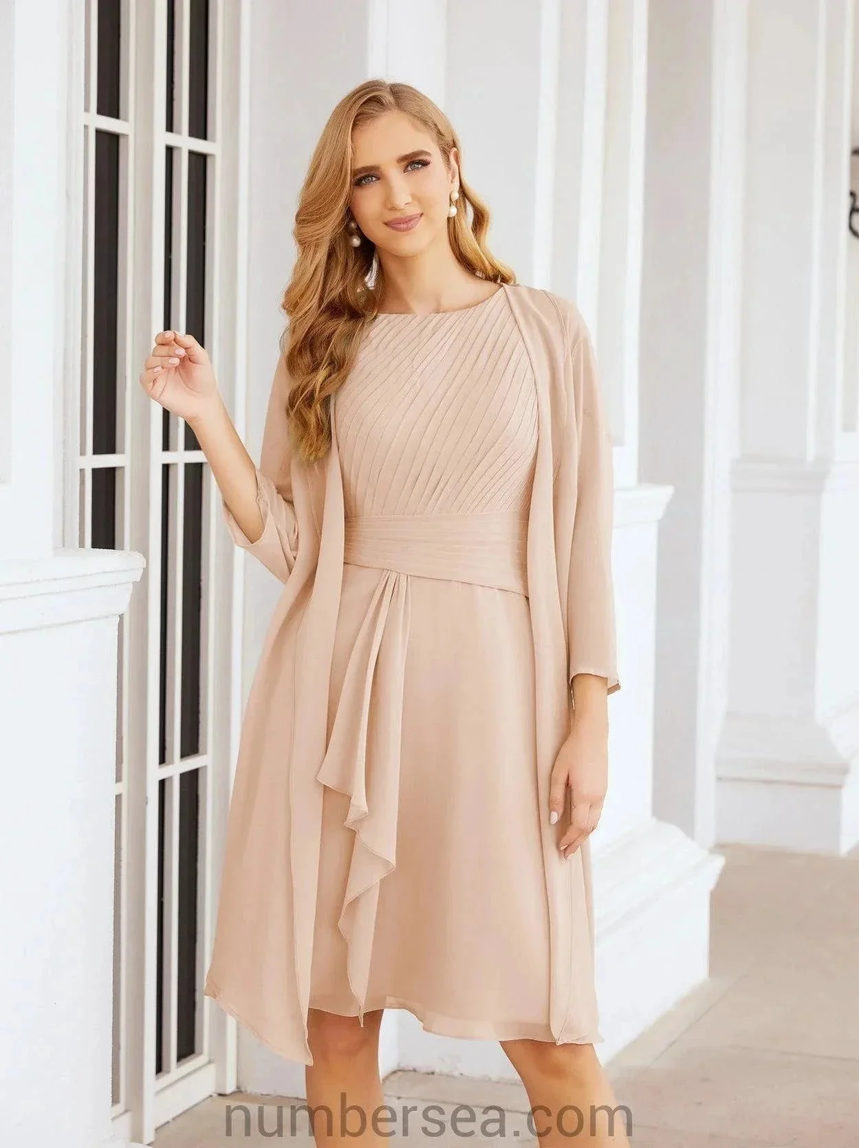 Sunnderly Mother of The Bride Dresses Prom Dress Casual Pleated Dress  SY28065 - Image 29