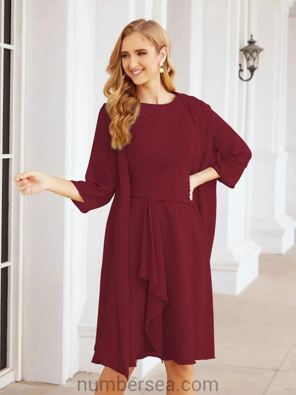 Sunnderly Mother of The Bride Dresses Prom Dress Casual Pleated Dress  SY28065 - Image 45