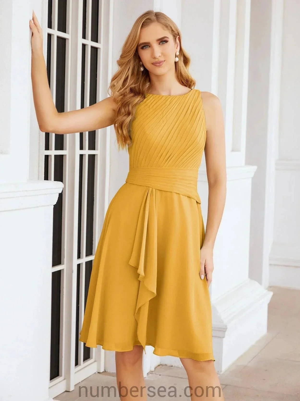 Sunnderly Mother of The Bride Dresses Prom Dress Casual Pleated Dress  SY28065 - Image 7