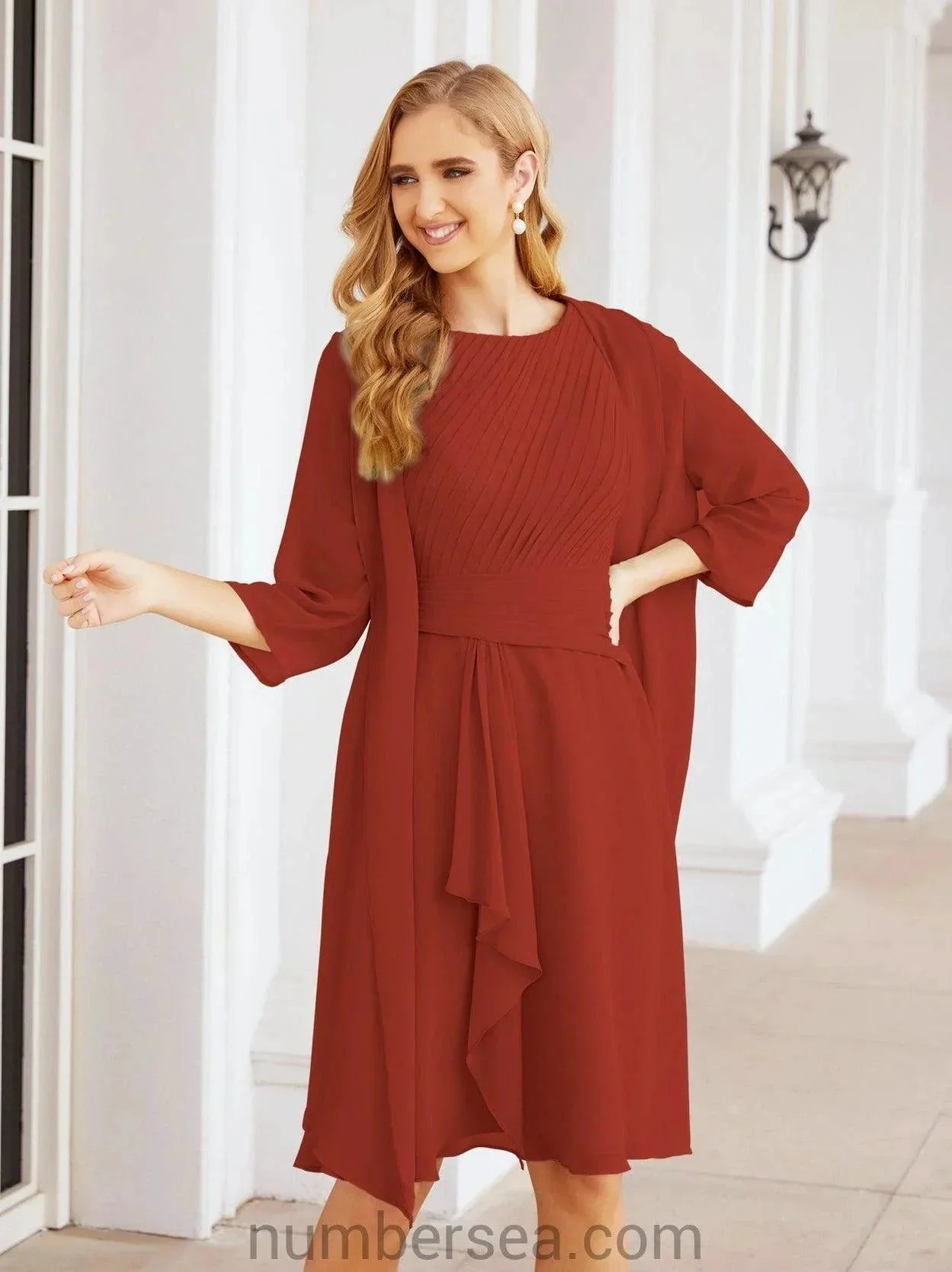 Sunnderly Mother of The Bride Dresses Prom Dress Casual Pleated Dress  SY28065 - Image 73