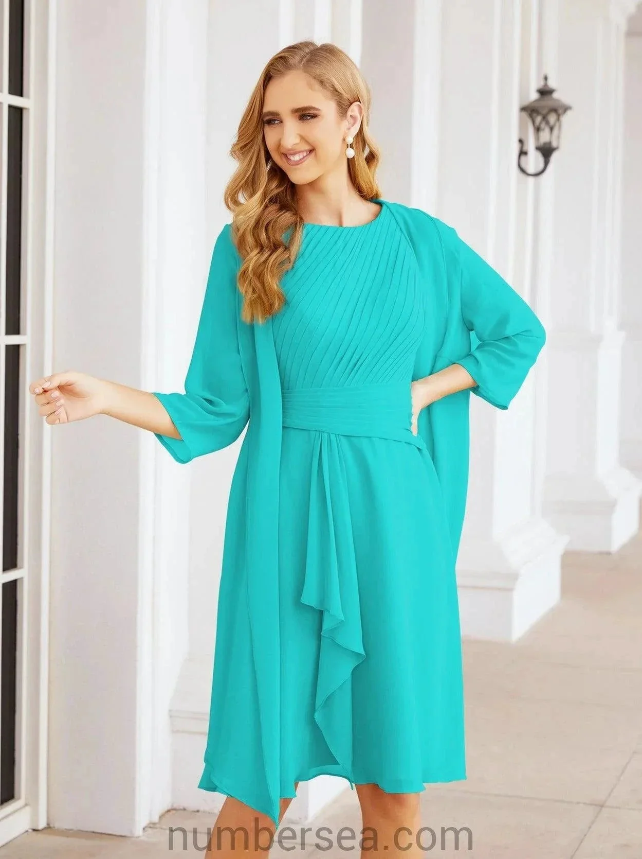 Sunnderly Mother of The Bride Dresses Prom Dress Casual Pleated Dress  SY28065 - Image 89