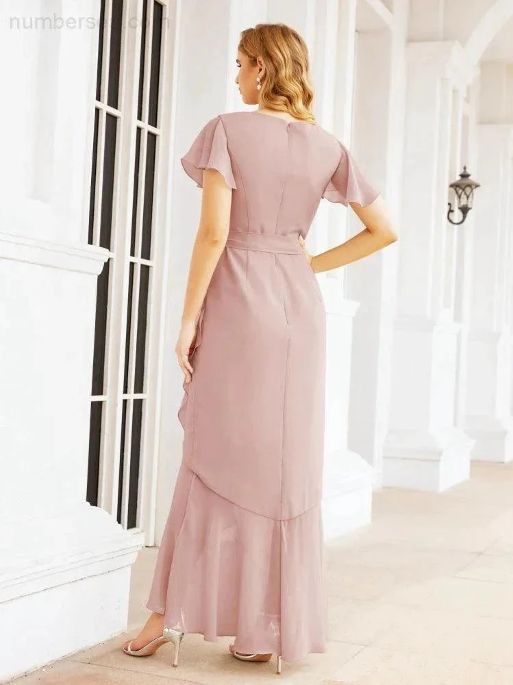 Numbersea Ruffled Bridesmaid Dresses Mermaid Formal Violin Evening Party Prom Gowns 28042 - Image 18
