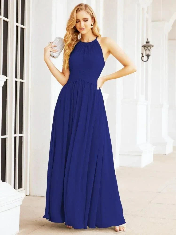 Numbersea Sleeveless Bridesmaid Dresses Long Prom Gown Zipper with Keyhole Back 28056 - Image 109