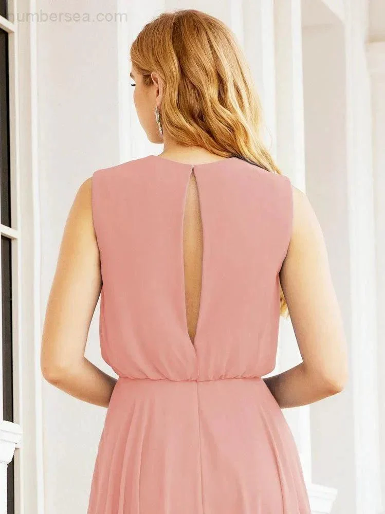 Numbersea Sleeveless Long Bridesmaid Dress A line Formal Evening Prom Gown 28025 - Image 22