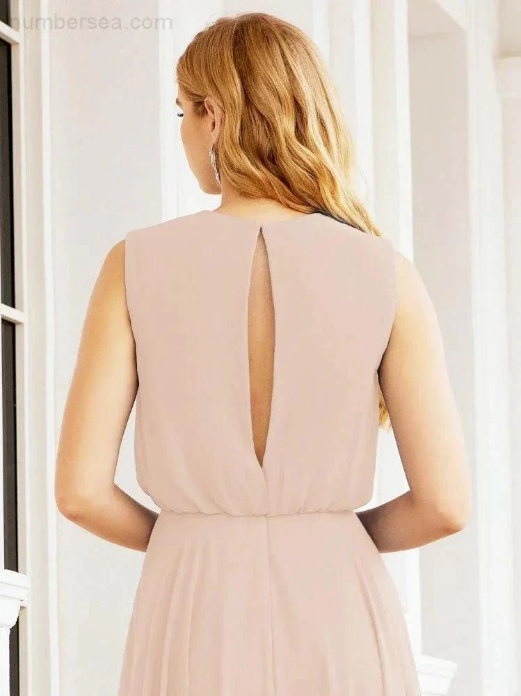 Numbersea Sleeveless Long Bridesmaid Dress A line Formal Evening Prom Gown 28025 - Image 30
