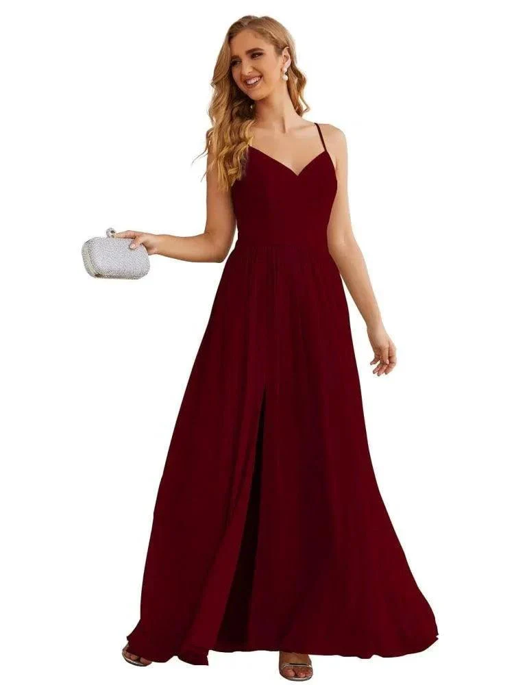 Numbersea Spaghetti Strap Bridesmaid Dresses Long Formal Party Prom Gowns 28060 - Image 13