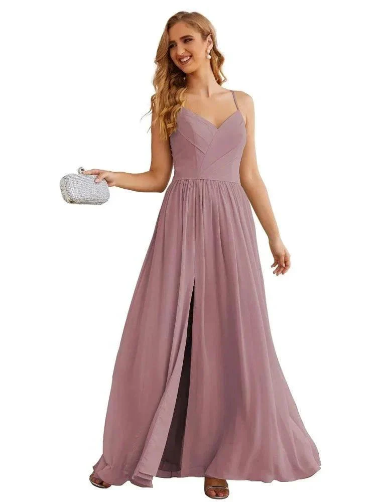 Numbersea Spaghetti Strap Bridesmaid Dresses Long Formal Party Prom Gowns 28060 - Image 17