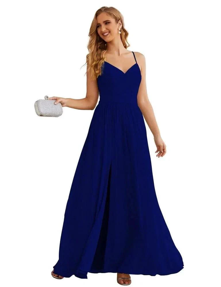 Numbersea Spaghetti Strap Bridesmaid Dresses Long Formal Party Prom Gowns 28060 - Image 37