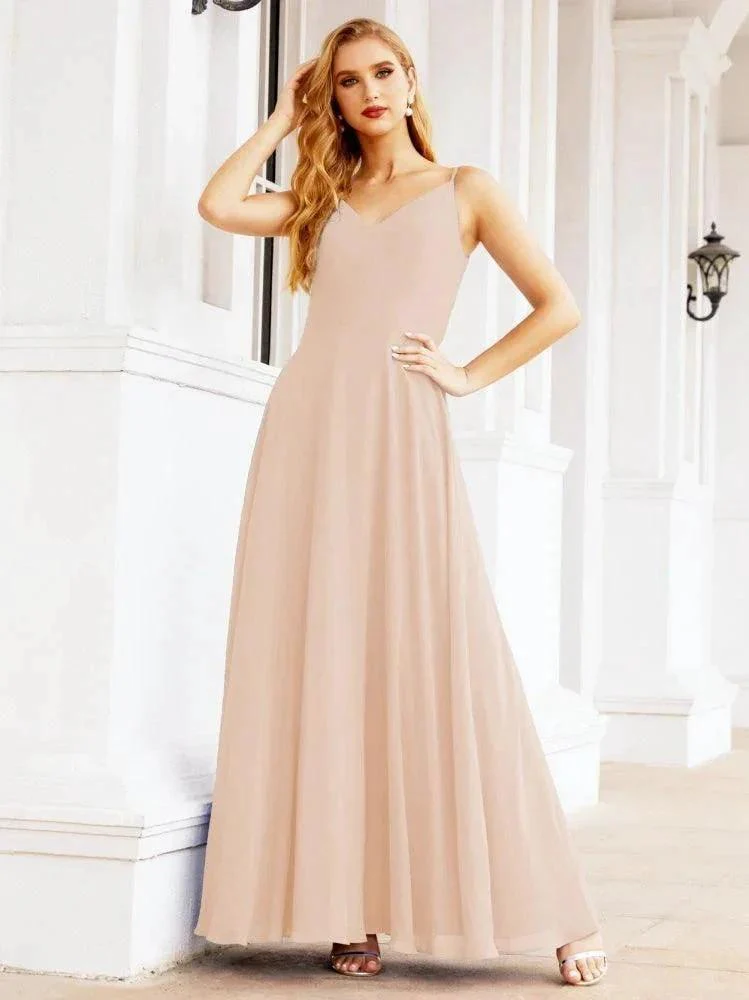Numbersea Spaghetti Strap Bridesmaid Dresses V Neck Butterfly Back Fromal Evening Party Prom Gown 28036 - Image 15