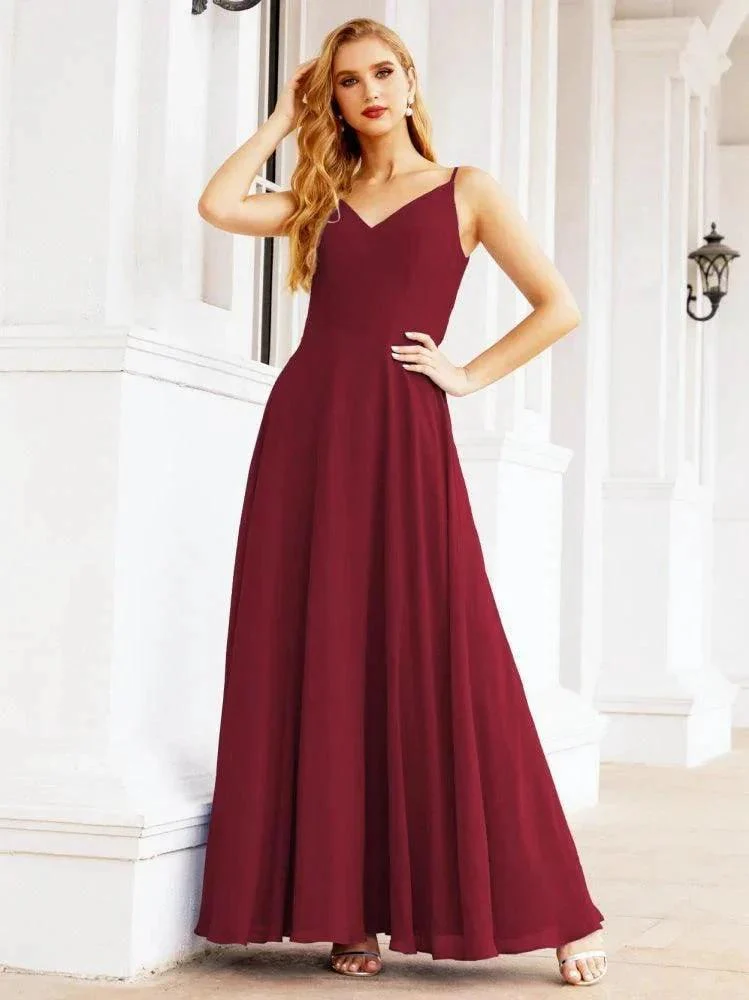 Numbersea Spaghetti Strap Bridesmaid Dresses V Neck Butterfly Back Fromal Evening Party Prom Gown 28036 - Image 23