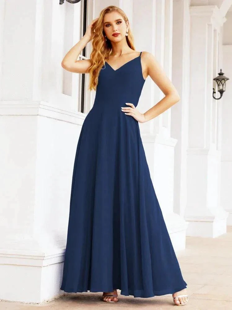 Numbersea Spaghetti Strap Bridesmaid Dresses V Neck Butterfly Back Fromal Evening Party Prom Gown 28036 - Image 25