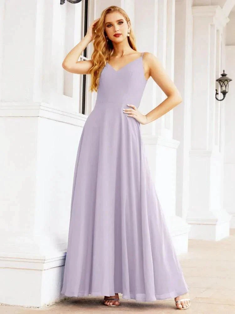Numbersea Spaghetti Strap Bridesmaid Dresses V Neck Butterfly Back Fromal Evening Party Prom Gown 28036 - Image 27