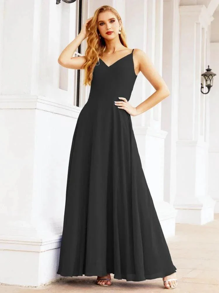 Numbersea Spaghetti Strap Bridesmaid Dresses V Neck Butterfly Back Fromal Evening Party Prom Gown 28036 - Image 29