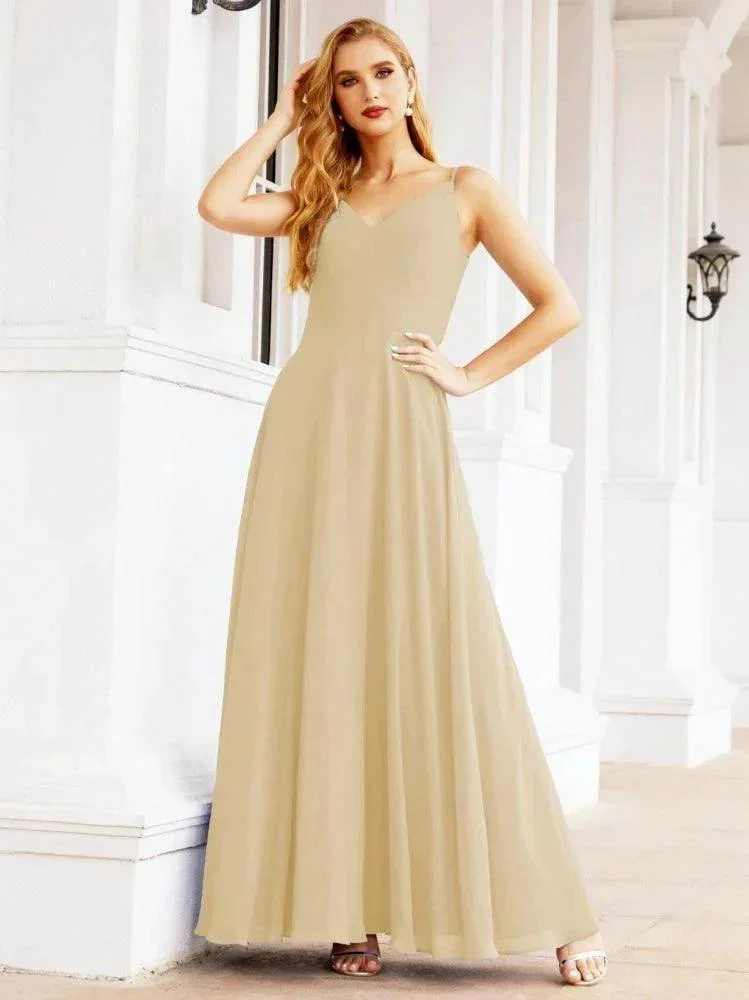 Numbersea Spaghetti Strap Bridesmaid Dresses V Neck Butterfly Back Fromal Evening Party Prom Gown 28036 - Image 31