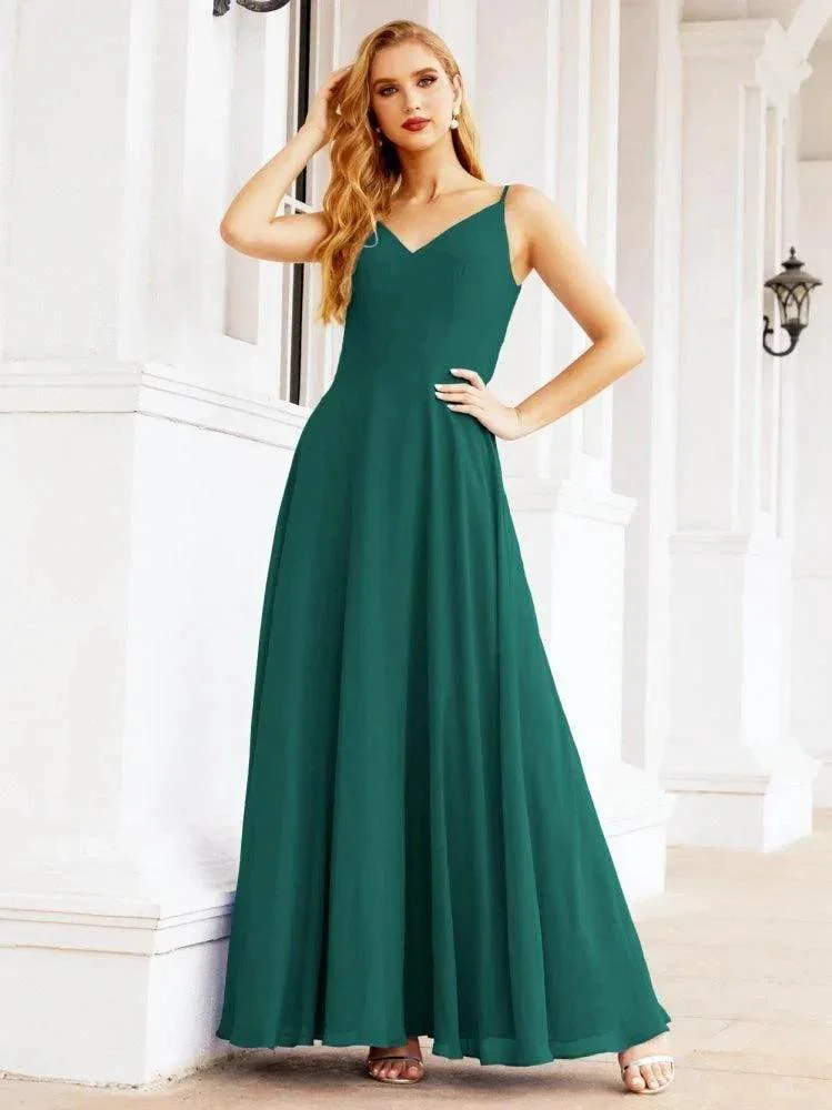 Numbersea Spaghetti Strap Bridesmaid Dresses V Neck Butterfly Back Fromal Evening Party Prom Gown 28036 - Image 33