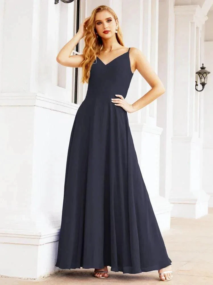 Numbersea Spaghetti Strap Bridesmaid Dresses V Neck Butterfly Back Fromal Evening Party Prom Gown 28036 - Image 35