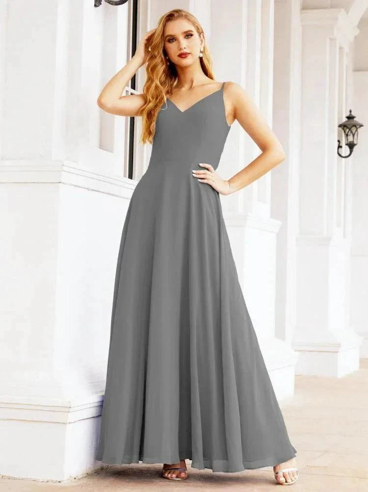 Numbersea Spaghetti Strap Bridesmaid Dresses V Neck Butterfly Back Fromal Evening Party Prom Gown 28036 - Image 39
