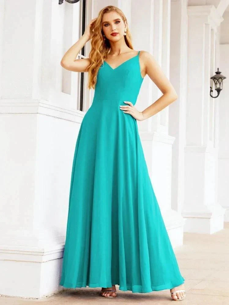 Numbersea Spaghetti Strap Bridesmaid Dresses V Neck Butterfly Back Fromal Evening Party Prom Gown 28036 - Image 45